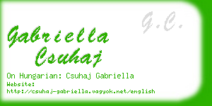 gabriella csuhaj business card